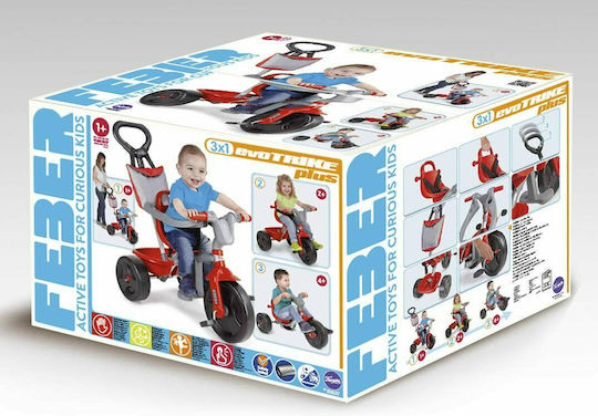 Feber Evo Plus Wandelbar mit Elterngriff 3-in-1 für 12 Monate Rot