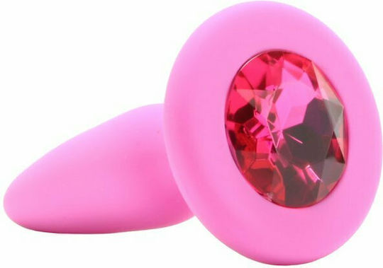 Ns Novelties Glams Gem Πρωκτική Σφήνα Small Pink 6.8cm