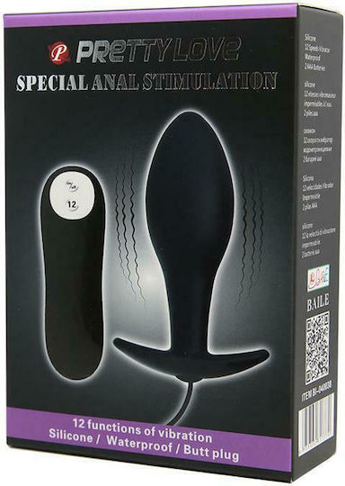 Pretty Love Anal Stimulation Plug Анална тапа Black 15.4см
