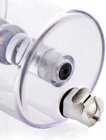 Tom of Finland Anal Rosebud Vacuum With Beaded Rod Anal Plug Clear 8.9cm
