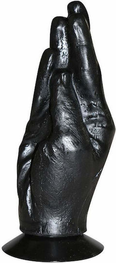 All Black Hand Dildo Anal Negru 17cm