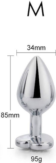 LateToBed AfterDark Anal Plug & Heart Jewel Анална тапа Medium Heart White 8см