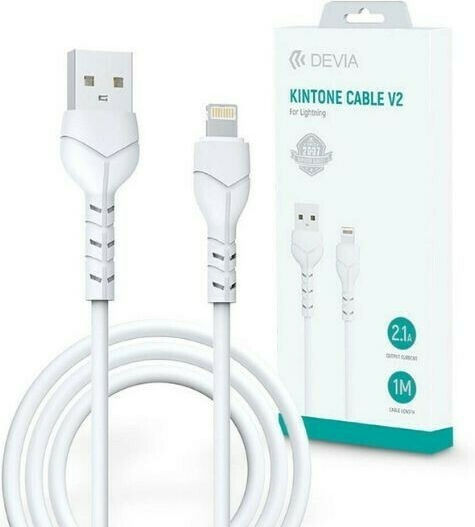 Devia Kintone USB to Lightning Cable Λευκό 1m (DVCB-DVCB-348686)