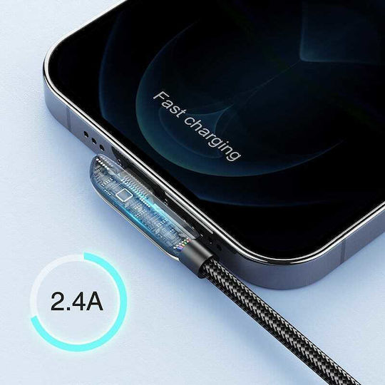 Joyroom S-1230K3 Braided USB to Lightning Cable Ασημί 1.2m