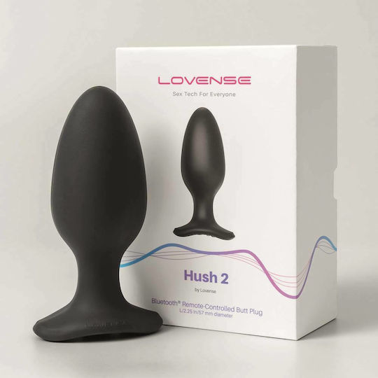 Lovense Hush 2 Anal Plug mit kabelloser Funktion und Vibration Schwarz 5.7cm