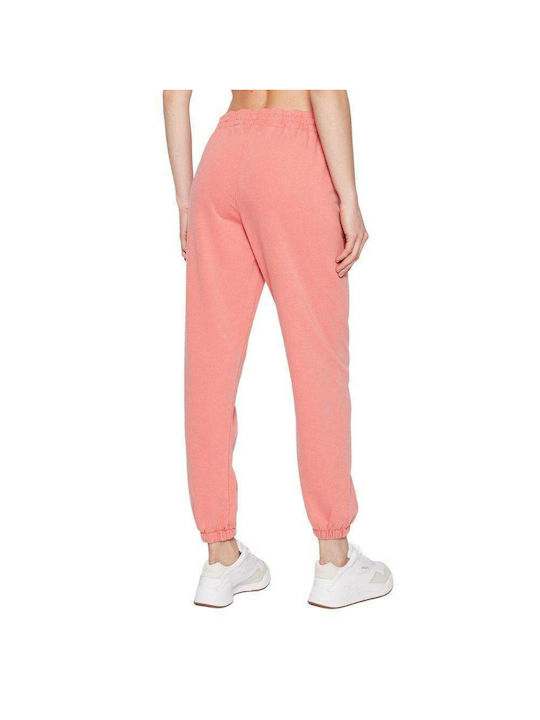 DKNY Pantaloni de trening pentru femei cu cauciuc Salmon