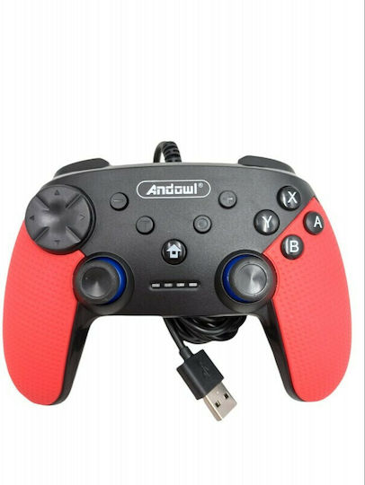 Andowl Q-SW2 Ενσύρματο Gamepad για Switch Κόκκινο