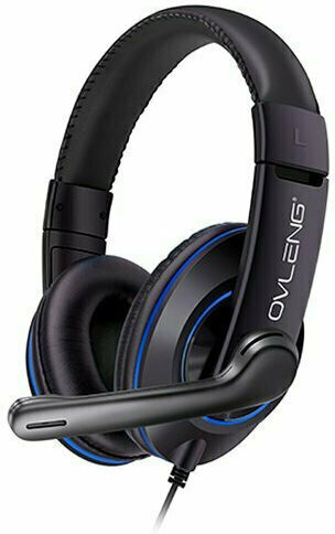 Ovleng X10 Over Ear Gaming Headset with Connection 2x3.5mm Black/Blue