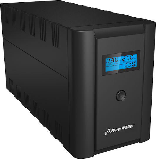 Powerwalker VI 1200 LCD UPS Line-Interactive 1200VA 600W with 2 Schuko AC Outlets
