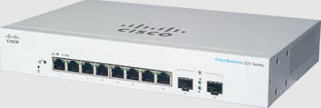 Cisco CBS220-8T-E-2G Managed L2 Switch with 8 Gigabit (1Gbps) Ethernet Ports and 2 SFP Ports