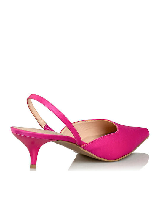 Pointed Toe Fuchsia Medium Heels