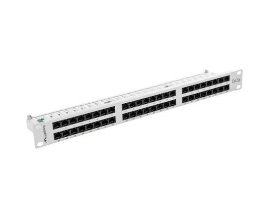 Lanberg Patch Panel για Rack 1U 19" 48 Θυρών cat5e Γκρι