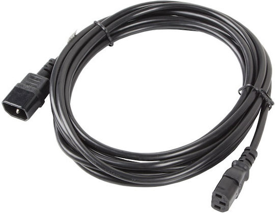 Lanberg IEC C13 - IEC C14 Cable 5m Μαύρο CA-C13E-11CC-0050-BK