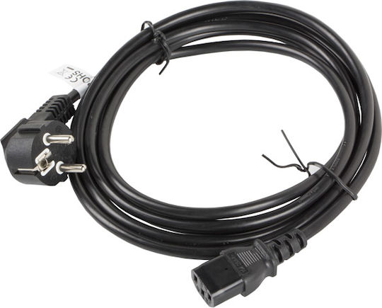 Lanberg IEC C13 - Schuko Cable 3m Μαύρο CA-C13C-11CC-0030-BK