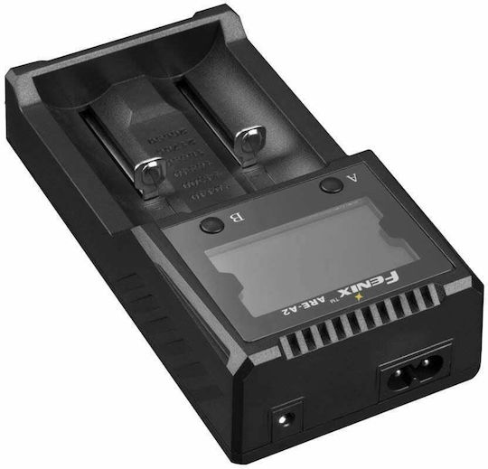 Fenix ​​Are-A2 Зарядно 2 за батерии Ni-Cd/Ni-MH Размер AA/AAA/18650/16340/26650/14500 в Черен цвят
