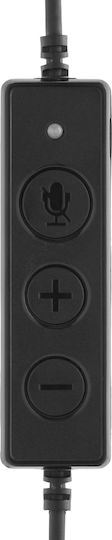 MediaRange On Ear Multimedia Ακουστικά με μικροφωνο και σύνδεση USB-A MROS304