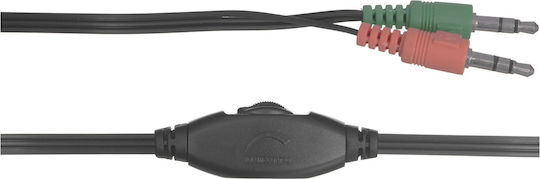 Defender Aura 102 3.5mm Auf dem Ohr Multimedia-Headsets mit Mikrofon und Verbindung 3,5 mm Klinke in Schwarz Farbe