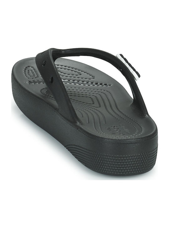 Classic Flip Women's Platform Flip Flops Black
