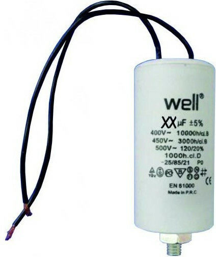 Well Capacitor Permanent 35μF 400V 1pcs MOTCAP-35UF-WR-WL