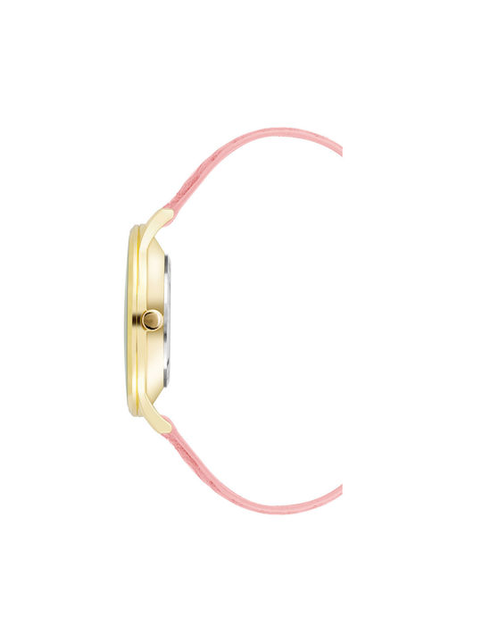 Nine West Uhr mit Rosa Lederarmband