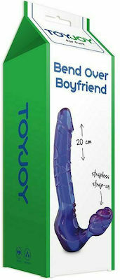 ToyJoy Bend Over Boyfriend Strapless Strap On with Dildo 24cm Blue