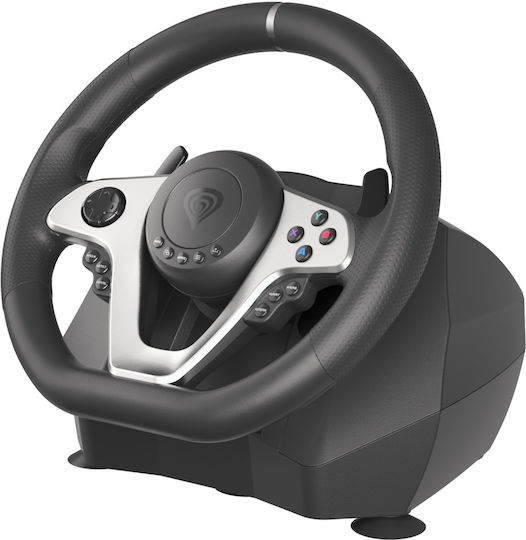 Genesis Seaborg 400 Steering Wheel with Pedals for PC / PS3 / PS4 / Switch / XBOX 360 / XBOX One with 900° Rotation