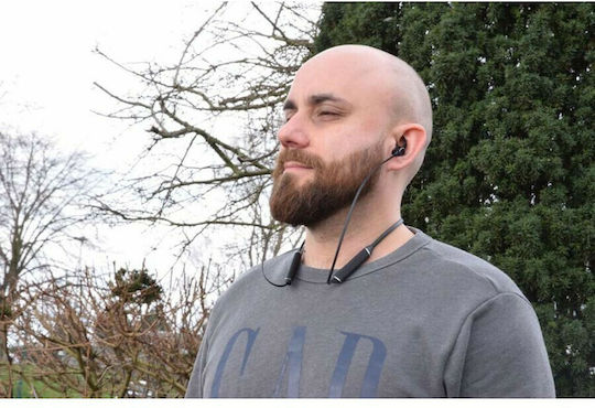 AvLink PowerBand In ear Bluetooth хендсфри Слушалки с Устойчивост на Пот Черен