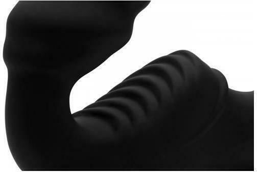Strap U Pro Rider Strapless Strap-on Vibrator Strapless Strap On with Dildo 21.60cm with Vibration in Black Color