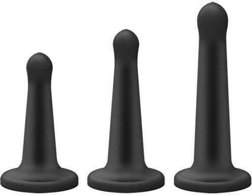 Vac U Lock Pegging Set Harnașament cu Dildo în Culoare Negru 3buc