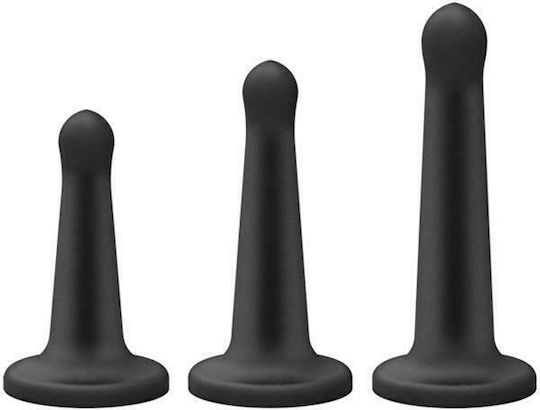 Vac U Lock Pegging Set Harnașament cu Dildo în Culoare Negru 3buc