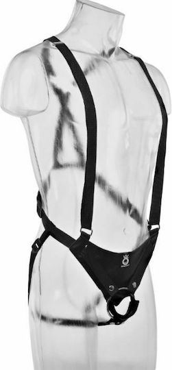 Pipedream Kick Cock Hollow Strap-On Suspender System Harness with Dildo 25.4cm in White Color