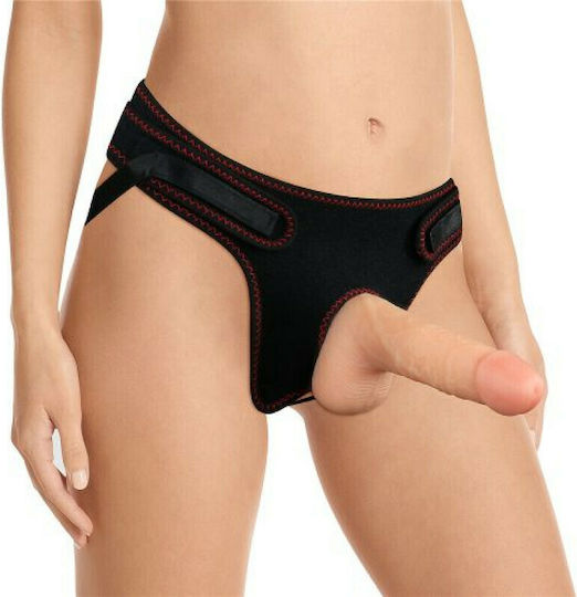 Lovetoy Ingen Easy Strapon Set Арсенал с Единично Дилдо 18см в Телесен цвят