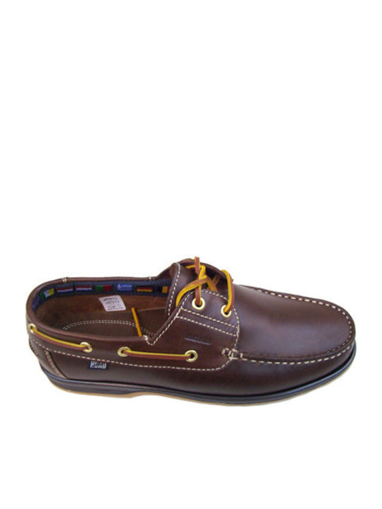 Δερμάτινα Ανδρικά Boat Shoes σε Καφέ Χρώμα