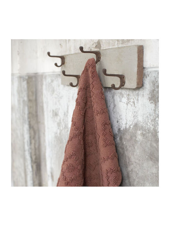 Sealskin Badematte Baumwolle Platz Aztec 800100 Dark Pink 60x60cm