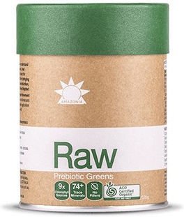 Amazonia Raw Prebiotic Greens Prebiotics 120gr