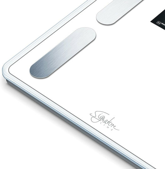 Beurer Digital Bathroom Scale with Body Fat Counter White 03101