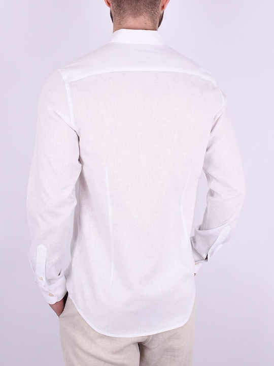 Long Sleeve Shirt Linen white White