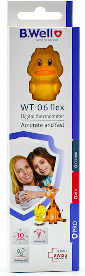 B-Well WT-06 Flex Digital Thermometer Geeignet für Babys Gelb mit Ente