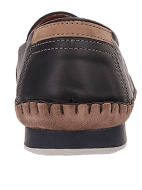 Anatomisch Leder Herren Slip-Ons Blau