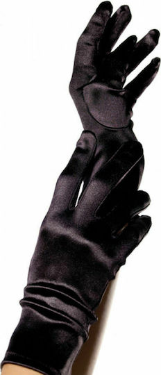 Cottelli Collection Satin Gloves Sexy Γάντια Μαύρα