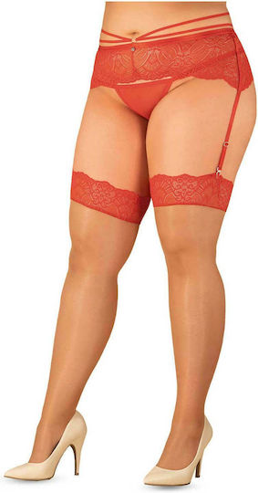 Obsessive Blossmina Stockings Red