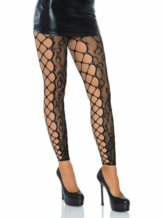 Leg Avenue Dresuri Sexy Ciorapi Fără Picior și Fără Fund Negru