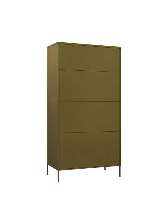 În picioare pe podea de Birou Metalică în Culoare Verde, 90x50x180cm