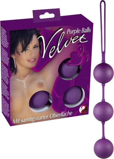 You2Toys Velvet Balls Triple Vaginalbälle Lila