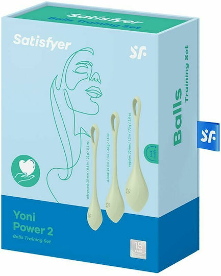 Satisfyer Yoni Power 2 Вагинални топки 3τμχ Light Green