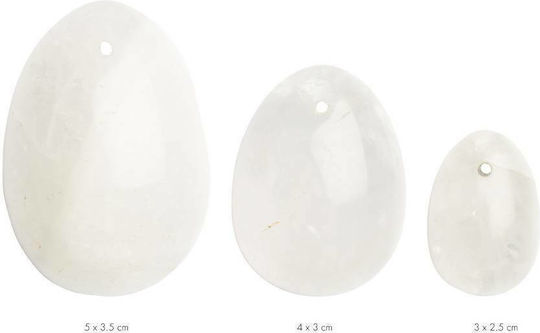La Gemmes Clear Quartz Egg Set Bile vaginale Transparente