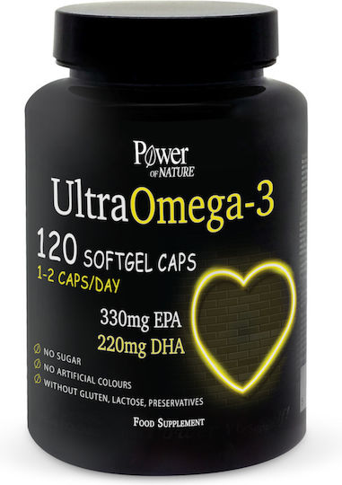 Power Of Nature Ultra Omega 3 Ιχθυέλαιο 120 μαλακές κάψουλες