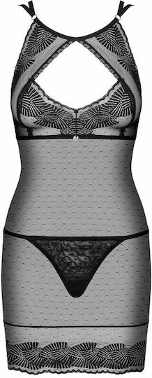 Obsessive Allastia Sexy Σετ με Ρόμπα Chemise & Thong Black