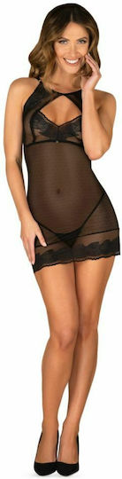 Obsessive Allastia Sexy Σετ με Ρόμπα Chemise & Thong Black
