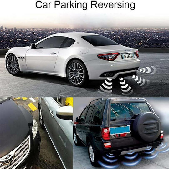 Arrango Car Parking System with Screen / Buzzer and 4 Sensors in Black Color
